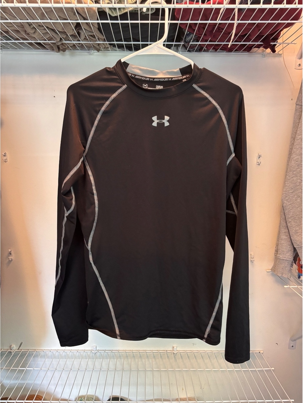 Under Armour Men's Black Compression Long Sleeve Shirt Size